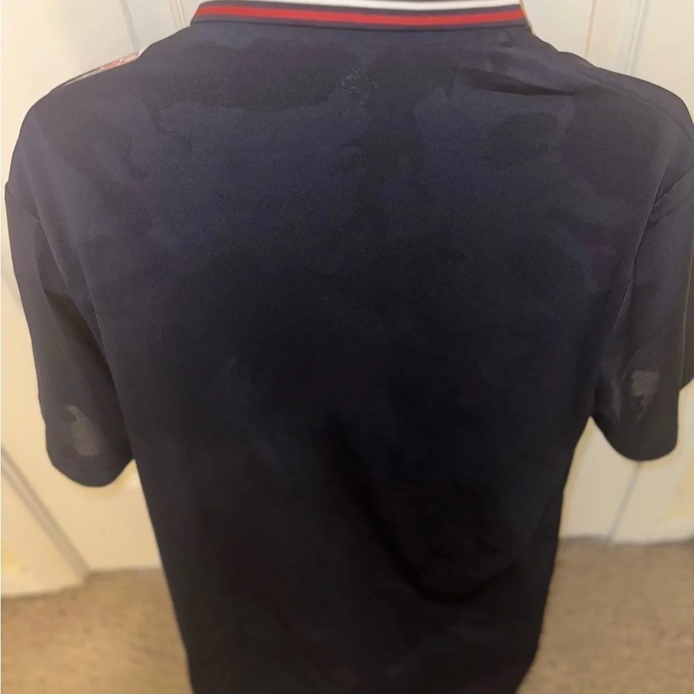RLX Ralph Lauren Polo Shirt USA 2020 United We Stand Ryder Cup Golf Blue Camo